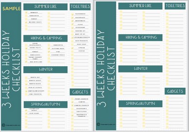 printable packing list