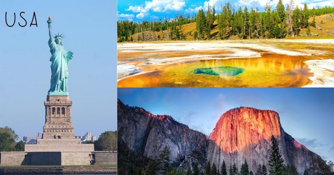 Lady liberty, yellowstone, el capitain - USA