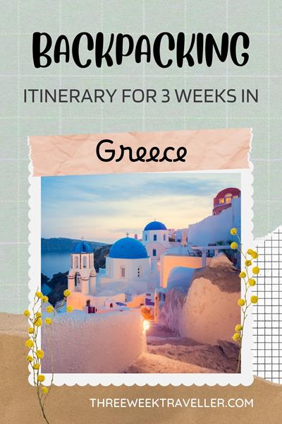 20 days in Greece itinerary covers Athens' ancient landmarks, Santorini's stunning sunsets, Mykonos' vibrant nightlife, Crete's rich history, and the serene beaches of Naxos, offering a perfect blend of culture, relaxation, and island exploration. via @threeweektraveller