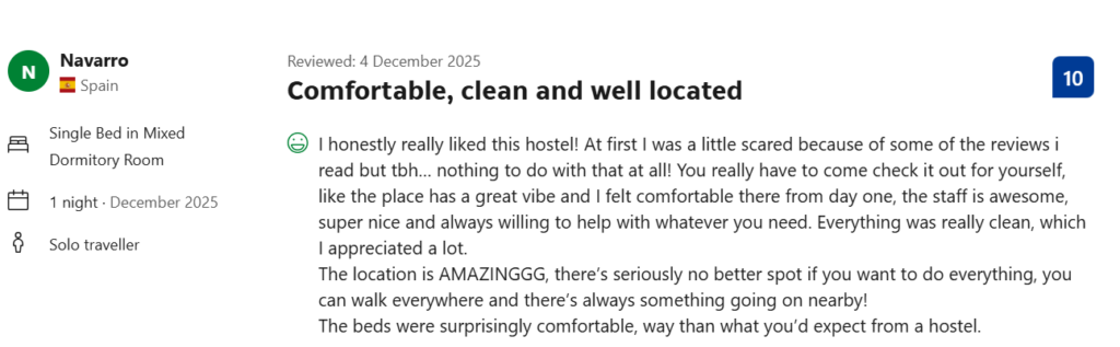 Review from Booking of Casa Amelio in CDMX